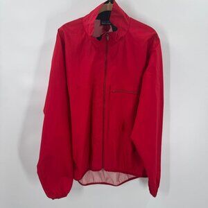 Patagonia Red Full Zip Rain Jacket Mens XL Lightweight Water-Resistant Windbreak